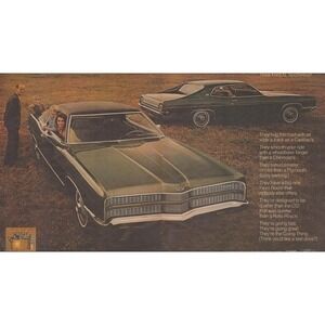 1969 Ford Vintage Print Ad  Luxury LTD SportsRoof XL Automobile Garage Man Decor